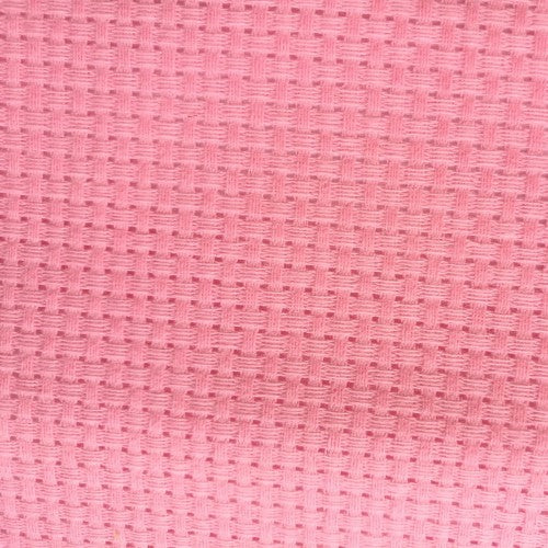 www.thecraftshop.net Trucraft - Binca Embroidery Cross Stitch Fabric - 25cm x 35cm - Pink