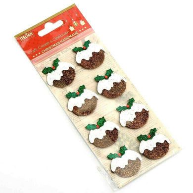 thecraftshop.net - Italian options - glitter christmas pudding card toppers  - 5038168042261