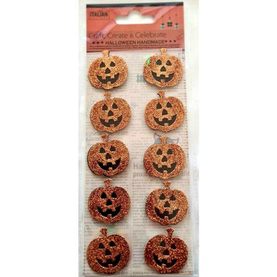 thecraftshop.net Italian Options - Halloween Glitter Pumpkins Card Toppers