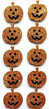 Load image into Gallery viewer, thecraftshop.net Italian Options - Halloween Glitter Pumpkins Card Toppers
