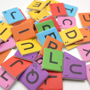 thecraftshop.net Dovecraft - Mini Scrabble Letter Tiles - 1cm x 200 - RAINBOW