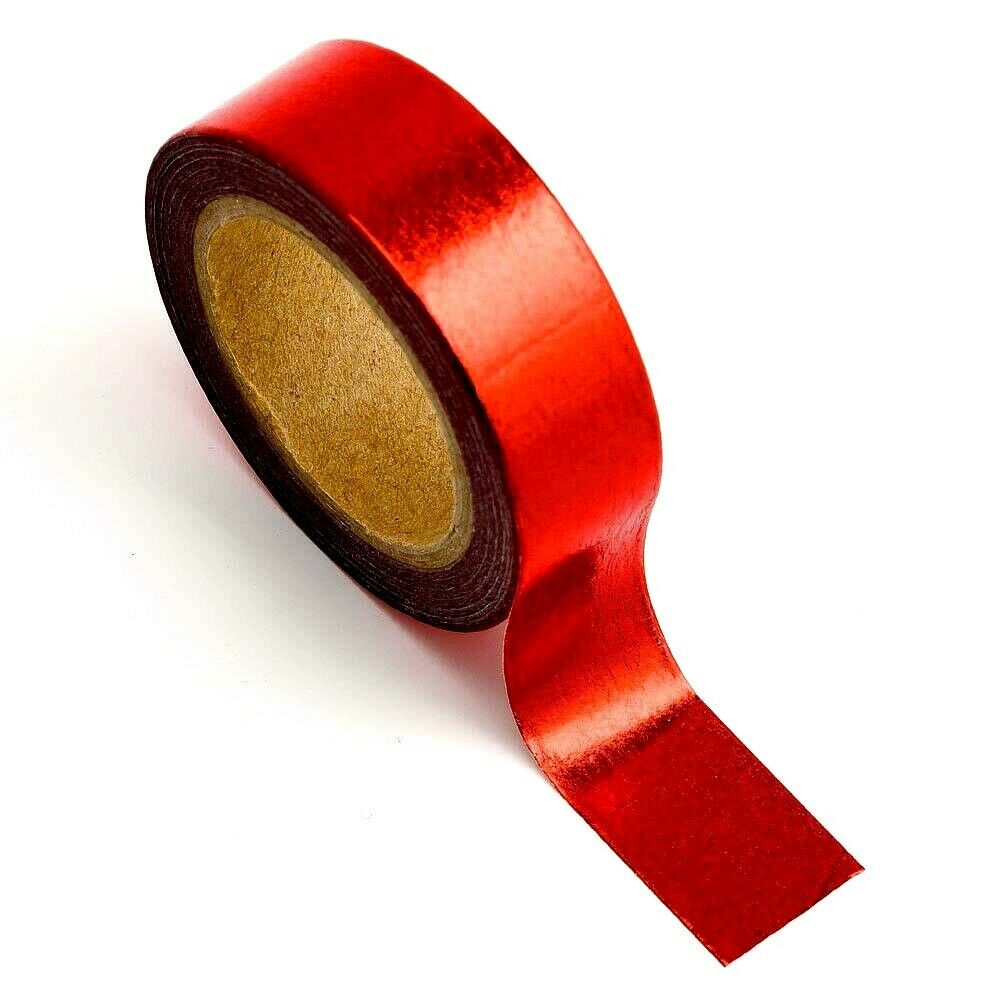 www.thecraftshop.net Italian Options - Washi Tape - 15mm x 10m Roll - Red Metallic