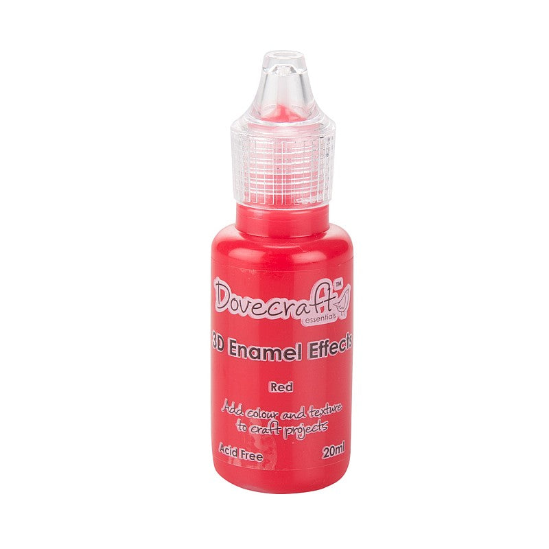 Dovecraft - Enamel Effects Paint - Easy Application - 20ml - Red