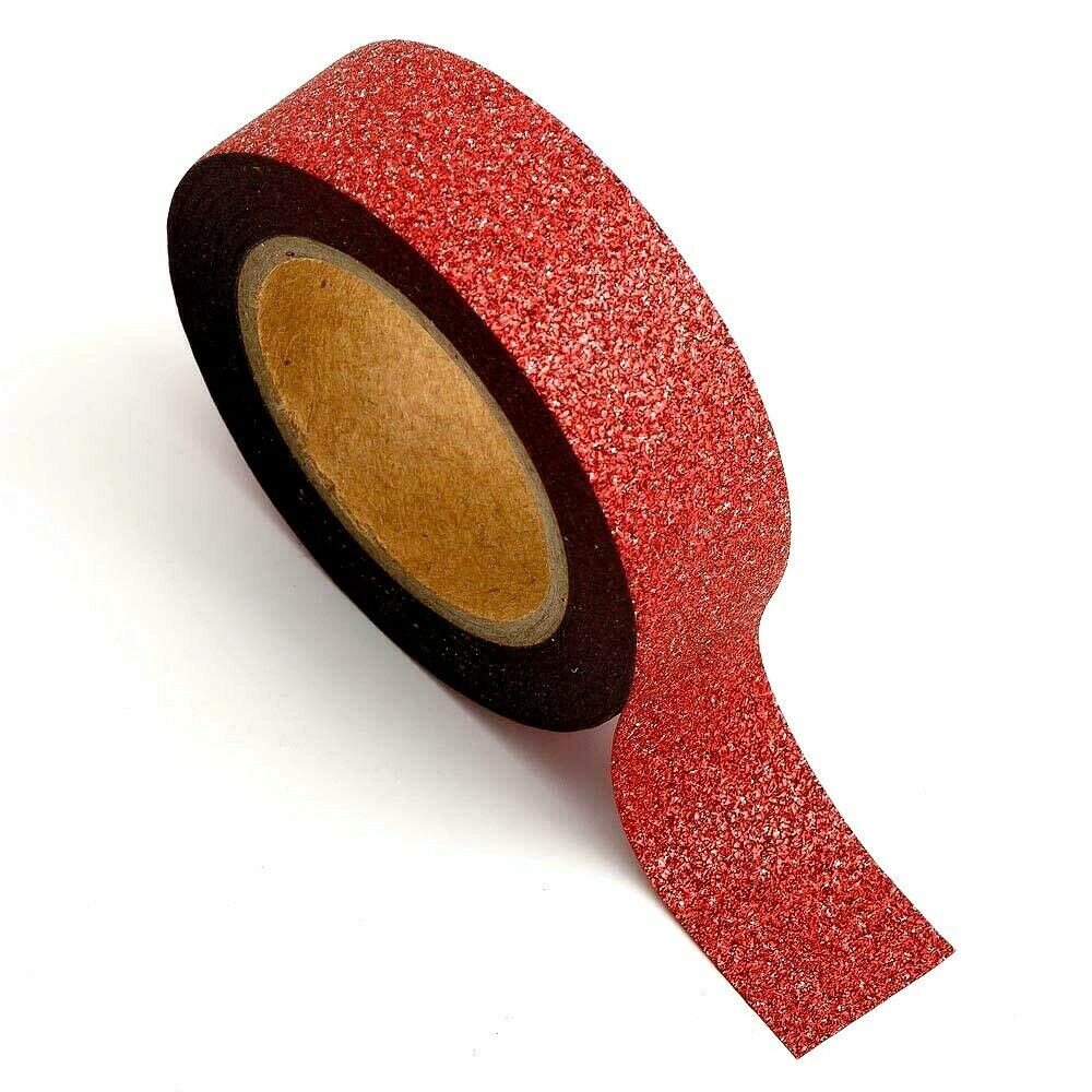 Italian Options - Glitter Washi Tape - 15mm x 10m Roll - Red – www ...