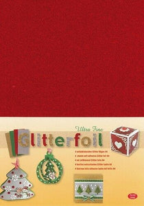 thecraftshop.net jeje glitter foil red a4 sheets 8716133009040