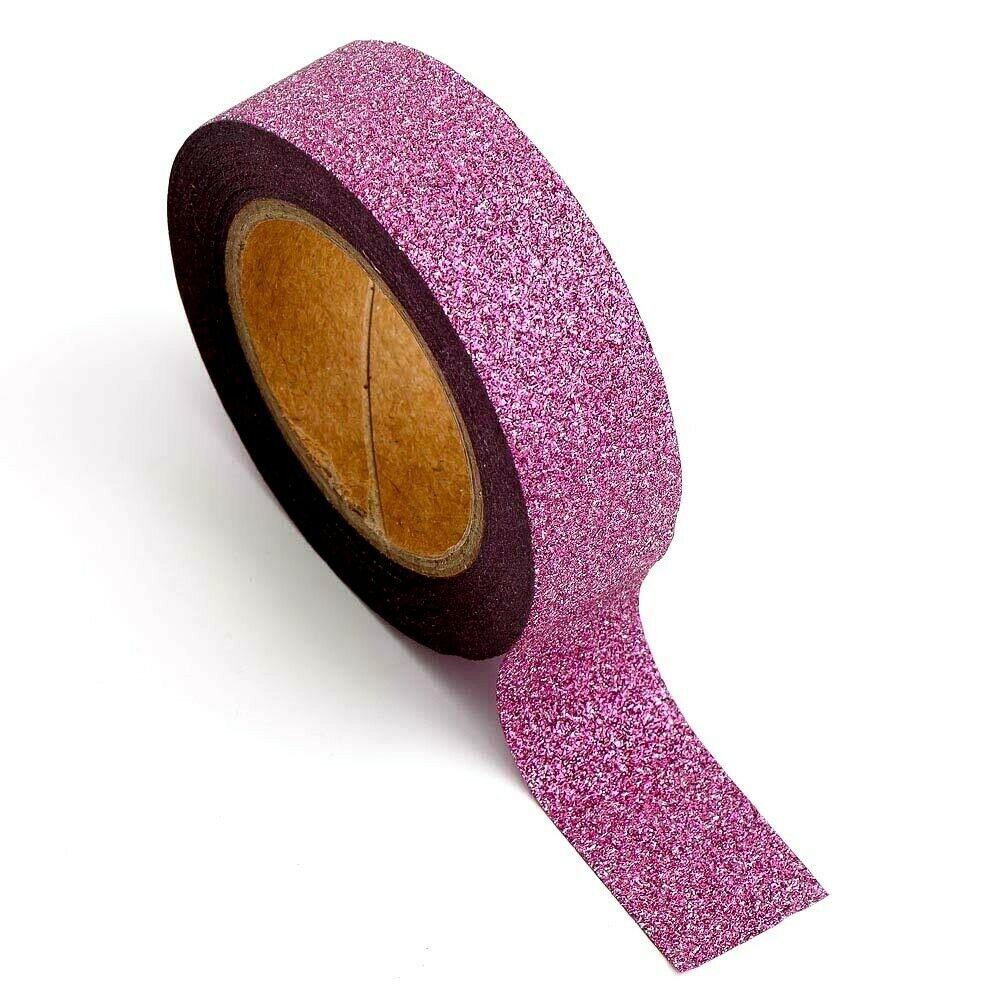 Italian Options - Glitter Washi Tape - 15mm x 10m Roll - Rose Pink