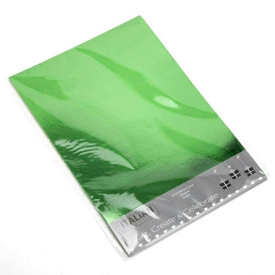THECRAFTSHOP.NET Italian Options - Luxury A4 Craft MIRROR CARD - GREEN