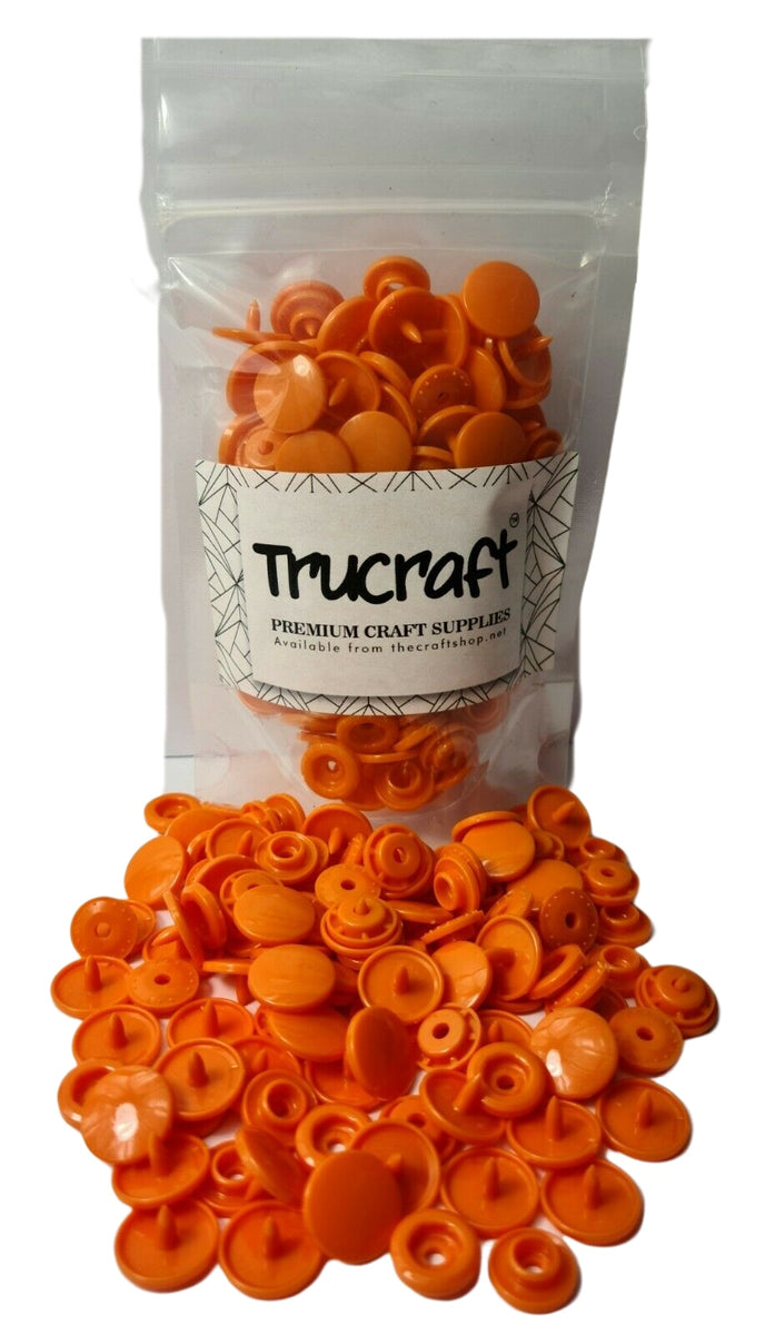 Trucraft - Plastic Kam Snaps 50 Sets - B40 Glossy Pumpkin - Size 20 T5 ...