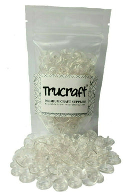 www.thecraftshop.net Trucraft -  Plastic Snaps - 50 Sets - Glossy Clear Transparent - Size 20 T5