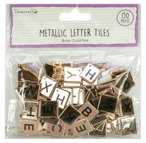 Dovecraft - Scrabble Letter Tiles - 2cm x 150 - ROSE GOLD