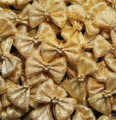 thecraftshop.net trucraft 3.5c, gold metallic pearl craft bows 