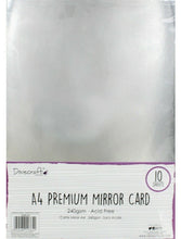 Load image into Gallery viewer, Dovecraft - Premium Mirror Card - SILVER - 240gsm - 10 x A4 Sheets

