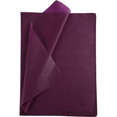 thecraftshop.net - Luxury Tissue Paper - PLUM - Bulk Pack - 25 x Sheets - 50cm x 70cm
