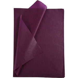 thecraftshop.net - Luxury Tissue Paper - PLUM - Bulk Pack - 25 x Sheets - 50cm x 70cm