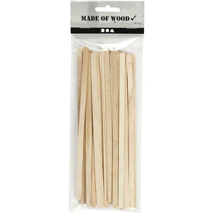 thecraftshop.net Wooden Natural Birch Long Craft Lollipop Lolly Sticks - Pack of 30 - 19cm x 6mm 	5712854117609