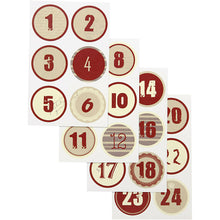 Load image into Gallery viewer, thecraftshop.net Vivi Gade - DIY Advent Calendar Stickers - Red / Beige

