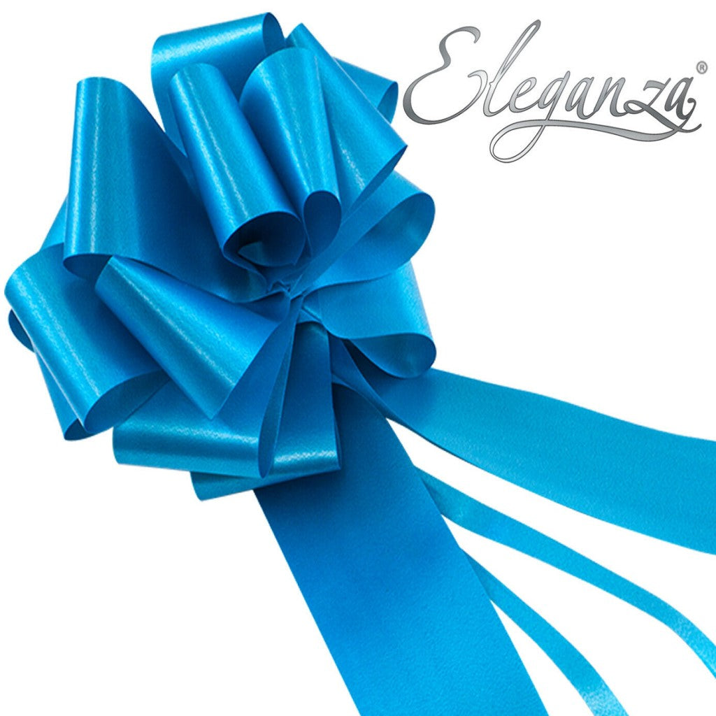 thecraftshop.net - Eleganza - 50mm Pull Bow - TURQUOISE - 5055370620308