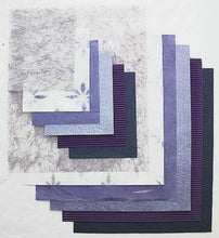 Load image into Gallery viewer, Trucraft - Textured Craft Paper - 6 Designs - 12 Sheets - Purples
