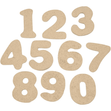 Load image into Gallery viewer, thecraftshop.net - Creotime - MDF Wooden 4cm Numbers -  Pack of 30- 5707167701683

