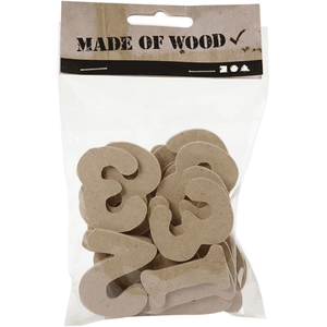 thecraftshop.net - Creotime - MDF Wooden 4cm Numbers -  Pack of 30- 5707167701683