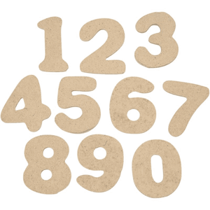 thecraftshop.net - Creotime - MDF Wooden 4cm Numbers -  Pack of 30- 5707167701683