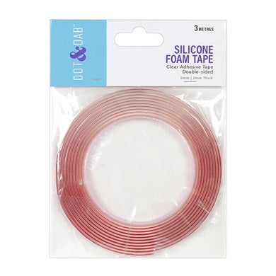 thecraftshop.net Dot & Dab - Clear Silicone Foam Tape - Double Sided - 3 Metre Roll