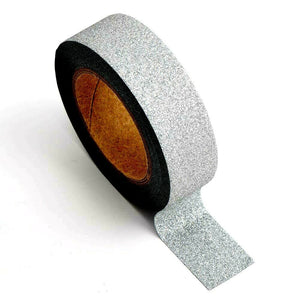 www.thecrafstshop.net Italian Options - Glitter Washi Tape - 15mm x 10m Roll - Silver