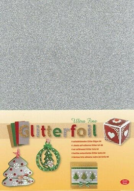 thecraftshop.net jeje glitter foil silver a4 sheets 	8716133009033