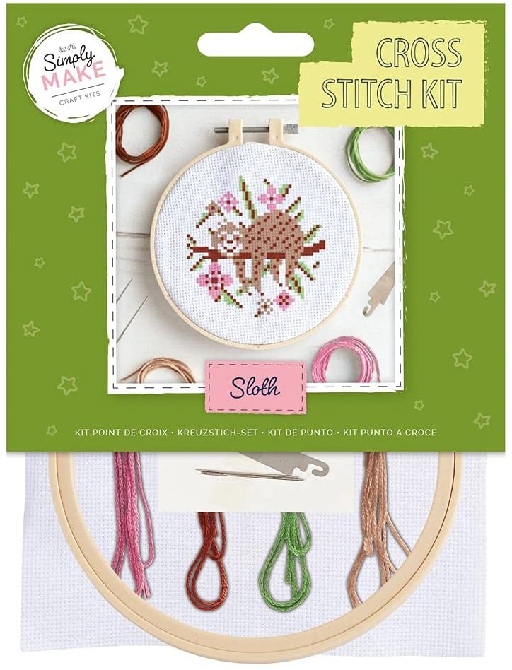 www.thecraftshop.net DoCrafts - Simply Make - Cross Stitch Kit - Sloth