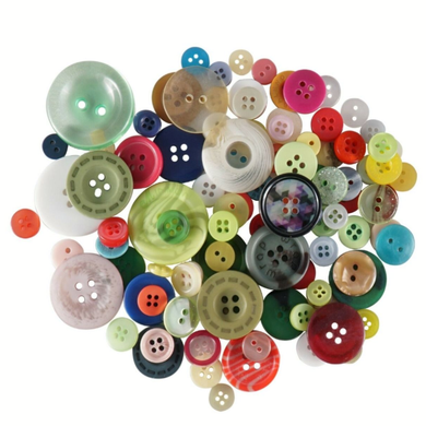 THECRAFTSHOP.NET Trucraft - Mixed Size Buttons - 95g Pack - Assorted Colours