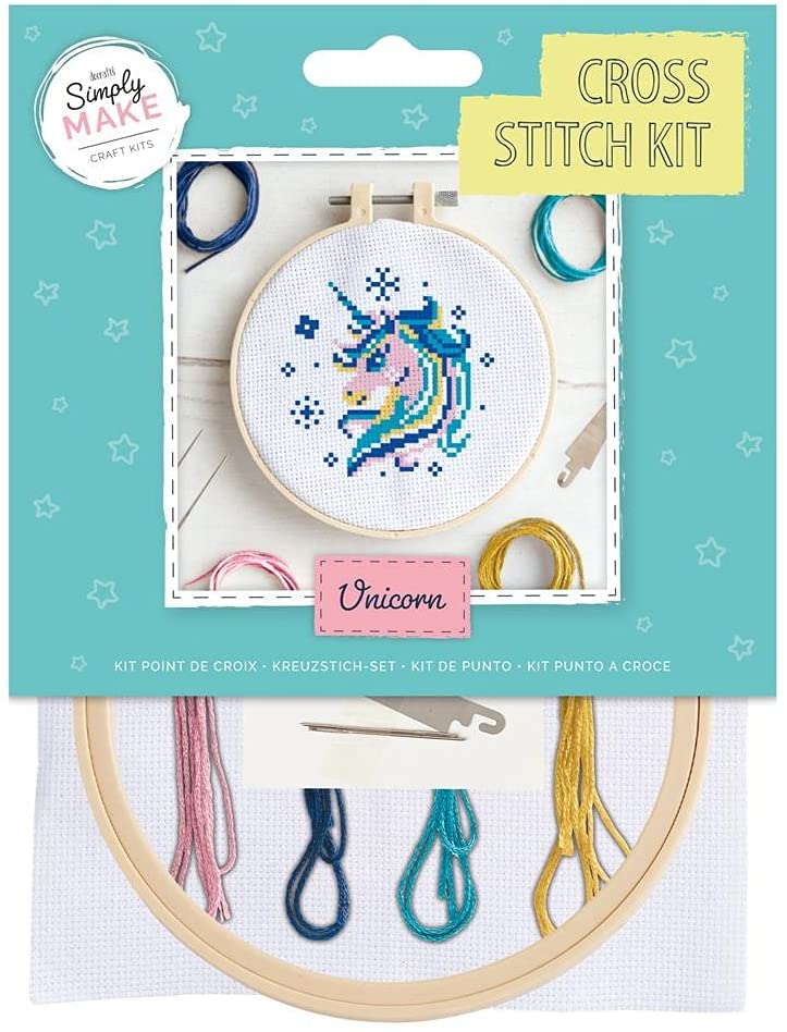 www.thecraftshop.net DoCrafts - Simply Make - Cross Stitch Kit - Unicorn