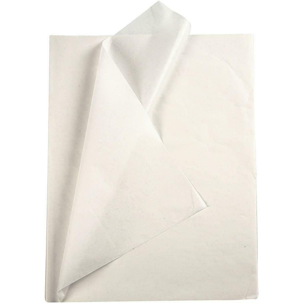 thecraftshop.net - Luxury Tissue Paper - WHITE - Bulk Pack - 25 x Sheets - 50cm x 70cm